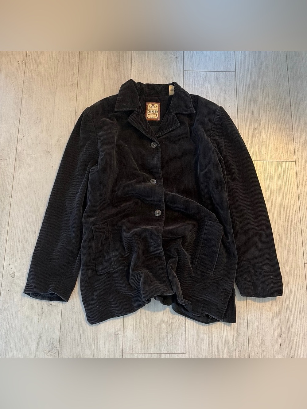 Vintage Black Corduroy Blazer Jacket